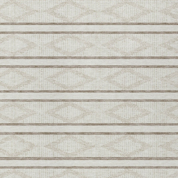 Homeroots 3' Black And Beige Geometric Indoor Outdoor Area Rug - Stylish, Durable, Washable For Any Space 10' X 14' Polyester 599639