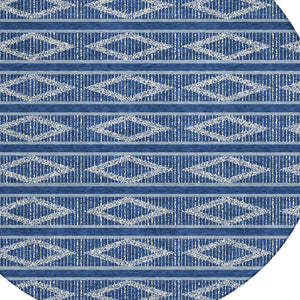 Homeroots 3' Black And Beige Geometric Indoor Outdoor Area Rug - Stylish, Durable, Washable For Any Space 8' Round Polyester 599642