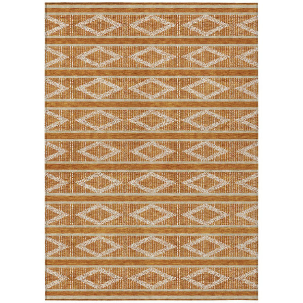 Homeroots 3' Black And Beige Geometric Indoor Outdoor Area Rug - Stylish, Durable, Washable For Any Space 5' X 8' Polyester 599653