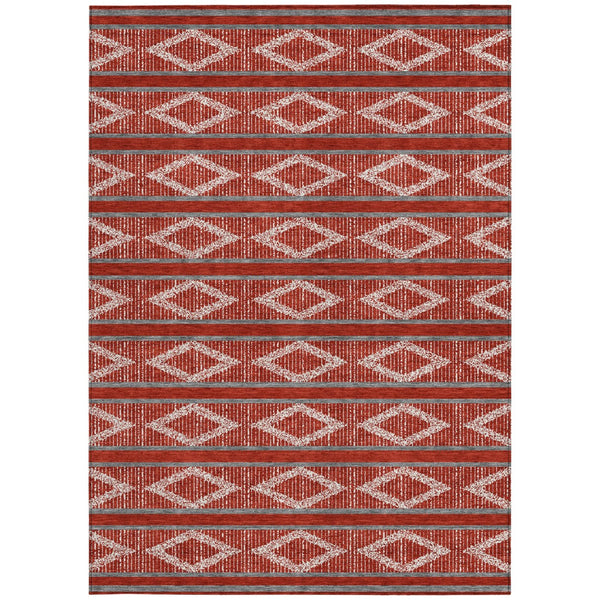 Homeroots 3' Black And Beige Geometric Indoor Outdoor Area Rug - Stylish, Durable, Washable For Any Space 5' X 8' Polyester 599665