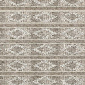 Homeroots 3' Black And Beige Geometric Indoor Outdoor Area Rug - Stylish, Durable, Washable For Any Space 8' X 10' Polyester 599679