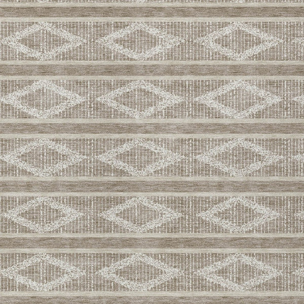 Homeroots 3' Black And Beige Geometric Indoor Outdoor Area Rug - Stylish, Durable, Washable For Any Space 9' X 12' Polyester 599680