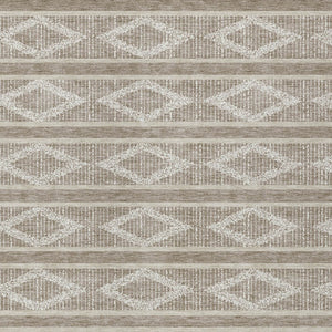 Homeroots 3' Black And Beige Geometric Indoor Outdoor Area Rug - Stylish, Durable, Washable For Any Space 10' X 14' Polyester 599681