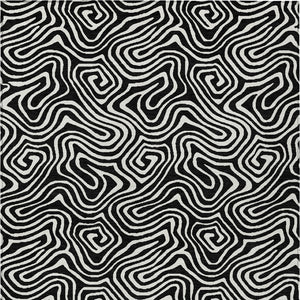 Homeroots 3' Artichoke Green And Ivory Abstract Washable Area Rug For Indoor And Outdoor Spaces, Durable Design 3' X 5' Polyester 599688