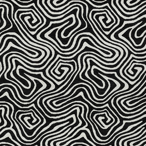 Homeroots 3' Artichoke Green And Ivory Abstract Washable Area Rug For Indoor And Outdoor Spaces, Durable Design 5' X 8' Polyester 599689