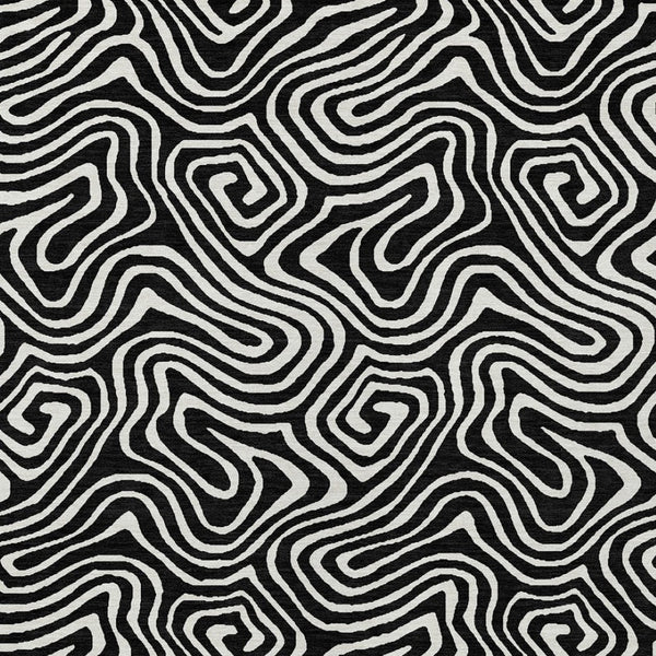 Homeroots 3' Artichoke Green And Ivory Abstract Washable Area Rug For Indoor And Outdoor Spaces, Durable Design 8' X 10' Polyester 599691