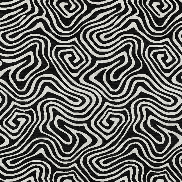 Homeroots 3' Artichoke Green And Ivory Abstract Washable Area Rug For Indoor And Outdoor Spaces, Durable Design 9' X 12' Polyester 599692