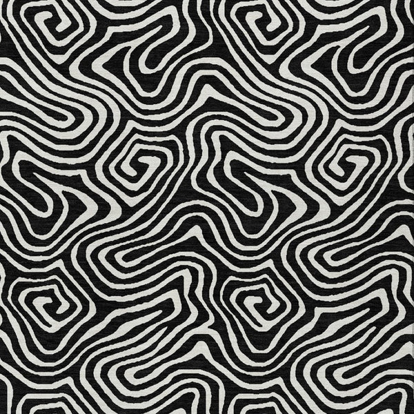 Homeroots 3' Artichoke Green And Ivory Abstract Washable Area Rug For Indoor And Outdoor Spaces, Durable Design 10' X 14' Polyester 599693