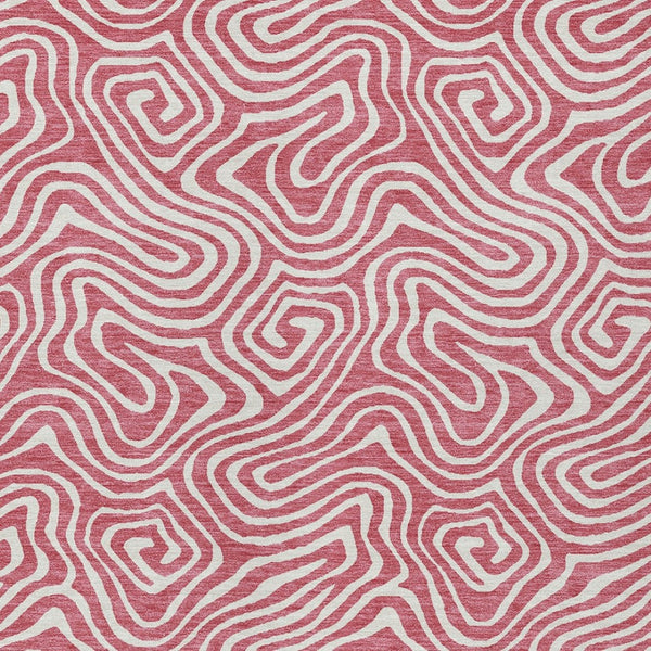 Homeroots 3' Artichoke Green And Ivory Abstract Washable Area Rug For Indoor And Outdoor Spaces, Durable Design 5' X 8' Polyester 599695