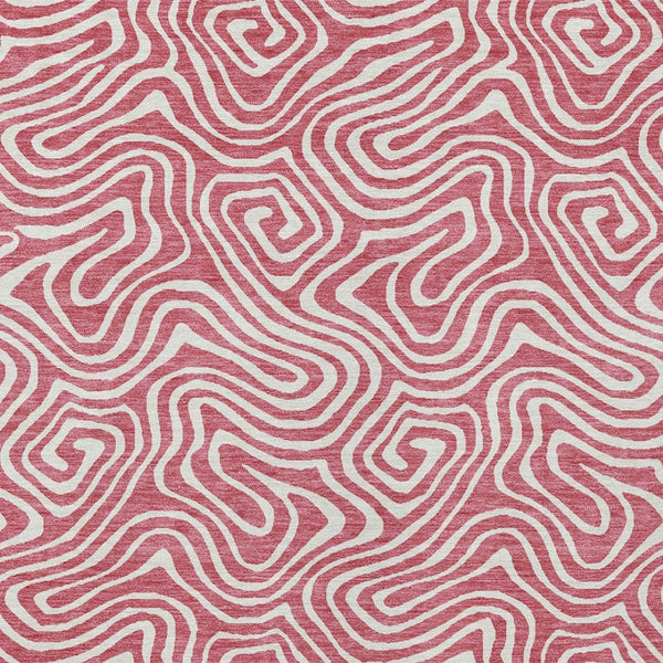 Homeroots 3' Artichoke Green And Ivory Abstract Washable Area Rug For Indoor And Outdoor Spaces, Durable Design 8' X 10' Polyester 599697