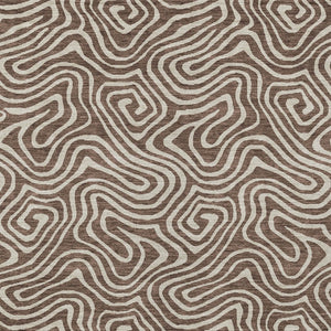 Homeroots 3' Artichoke Green And Ivory Abstract Washable Area Rug For Indoor And Outdoor Spaces, Durable Design 5' X 8' Polyester 599701