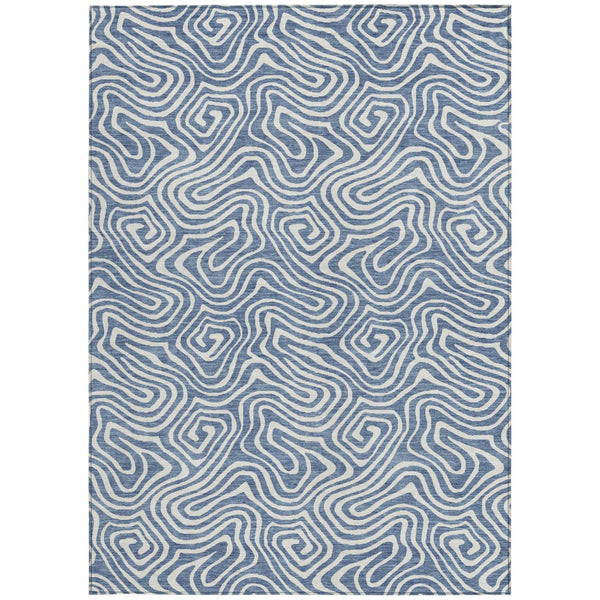 Homeroots 3' Artichoke Green And Ivory Abstract Washable Area Rug For Indoor And Outdoor Spaces, Durable Design 3' X 5' Polyester 599706
