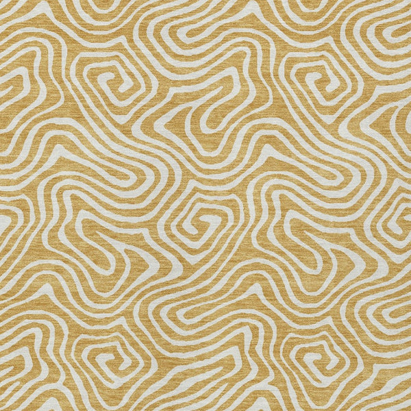 Homeroots 3' Artichoke Green And Ivory Abstract Washable Area Rug For Indoor And Outdoor Spaces, Durable Design 8' X 10' Polyester 599715