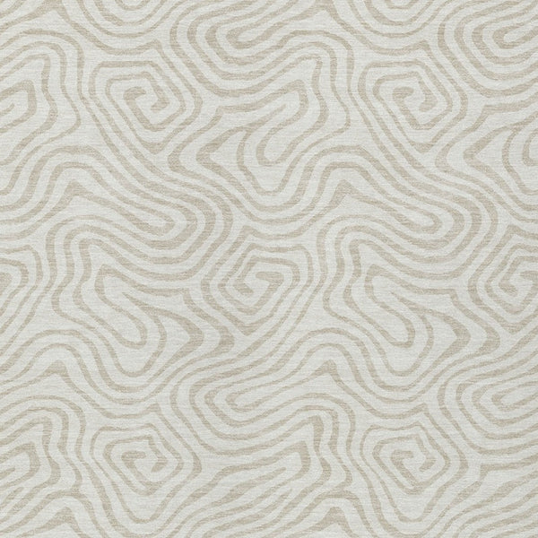 Homeroots 3' Artichoke Green And Ivory Abstract Washable Area Rug For Indoor And Outdoor Spaces, Durable Design 8' X 10' Polyester 599727