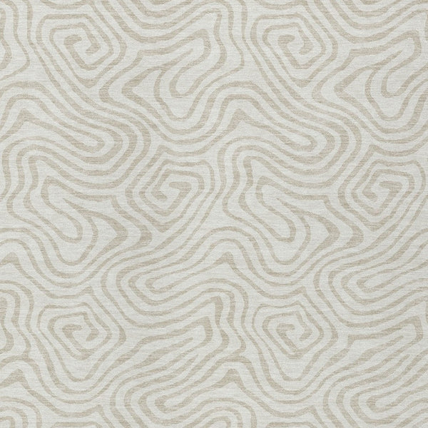 Homeroots 3' Artichoke Green And Ivory Abstract Washable Area Rug For Indoor And Outdoor Spaces, Durable Design 10' X 14' Polyester 599729