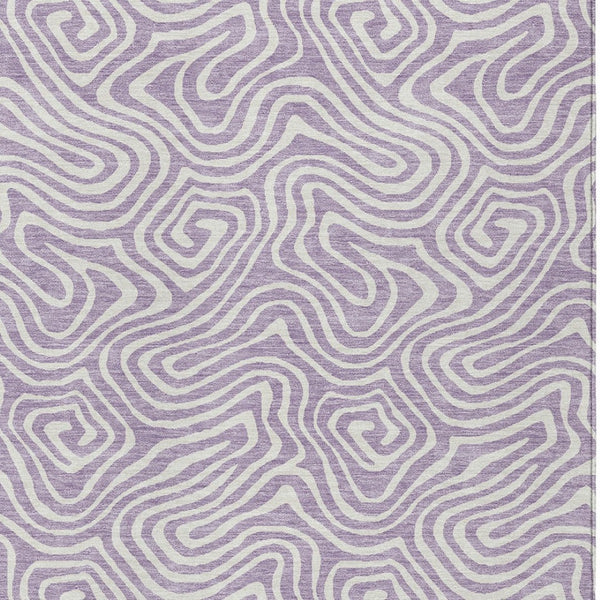 Homeroots 3' Artichoke Green And Ivory Abstract Washable Area Rug For Indoor And Outdoor Spaces, Durable Design 9' X 12' Polyester 599734