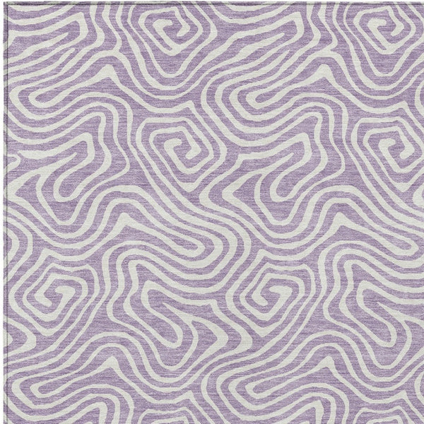 Homeroots 3' Artichoke Green And Ivory Abstract Washable Area Rug For Indoor And Outdoor Spaces, Durable Design 10' X 14' Polyester 599735