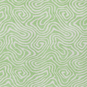 Homeroots 3' Artichoke Green And Ivory Abstract Washable Area Rug For Indoor And Outdoor Spaces, Durable Design 10' X 14' Polyester 599741