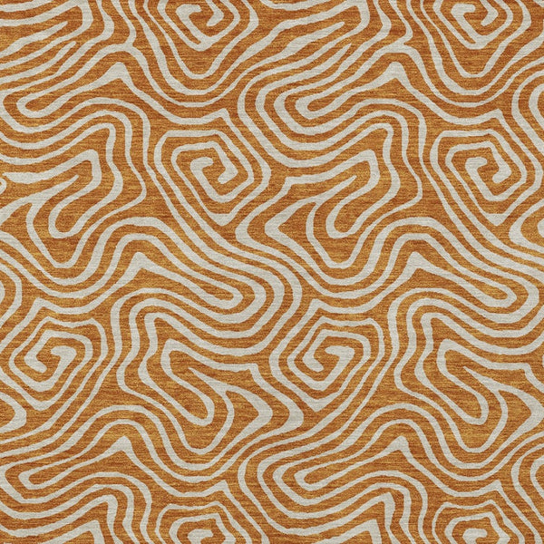 Homeroots 3' Artichoke Green And Ivory Abstract Washable Area Rug For Indoor And Outdoor Spaces, Durable Design 3' X 5' Polyester 599742