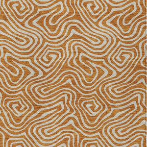 Homeroots 3' Artichoke Green And Ivory Abstract Washable Area Rug For Indoor And Outdoor Spaces, Durable Design 8' X 10' Polyester 599745