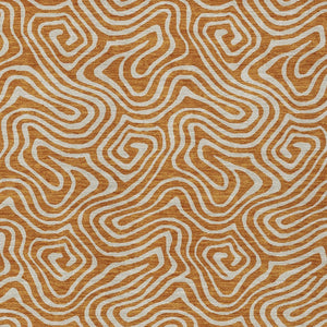 Homeroots 3' Artichoke Green And Ivory Abstract Washable Area Rug For Indoor And Outdoor Spaces, Durable Design 9' X 12' Polyester 599746