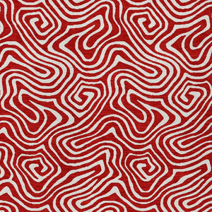 Homeroots 3' Artichoke Green And Ivory Abstract Washable Area Rug For Indoor And Outdoor Spaces, Durable Design 5' X 8' Polyester 599749