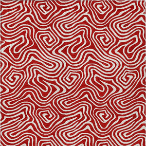 Homeroots 3' Artichoke Green And Ivory Abstract Washable Area Rug For Indoor And Outdoor Spaces, Durable Design 10' X 14' Polyester 599753