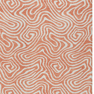 Homeroots 3' Artichoke Green And Ivory Abstract Washable Area Rug For Indoor And Outdoor Spaces, Durable Design 9' X 12' Polyester 599758