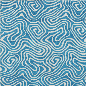 Homeroots 3' Artichoke Green And Ivory Abstract Washable Area Rug For Indoor And Outdoor Spaces, Durable Design 9' X 12' Polyester 599764