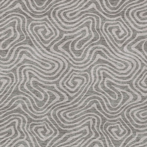 Homeroots 3' Artichoke Green And Ivory Abstract Washable Area Rug For Indoor And Outdoor Spaces, Durable Design 5' X 8' Polyester 599767