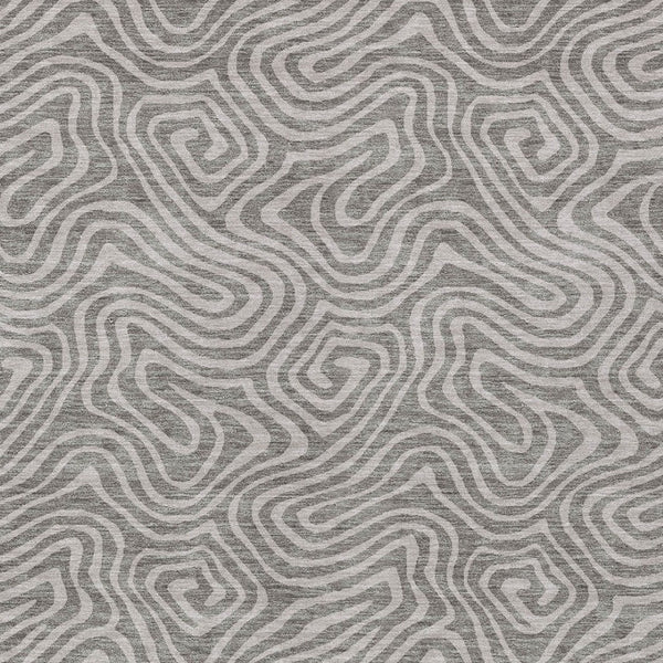Homeroots 3' Artichoke Green And Ivory Abstract Washable Area Rug For Indoor And Outdoor Spaces, Durable Design 5' X 8' Polyester 599767