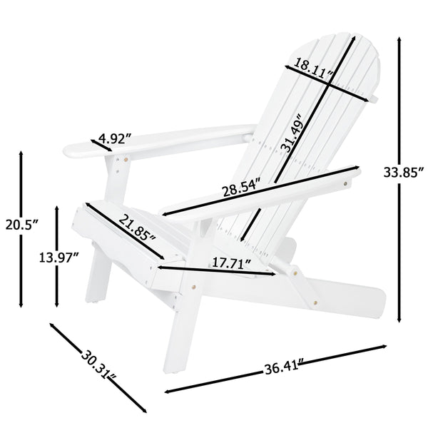 English Elm Christopher Knight Home® - Malibu Foldable Adirondack Chair - Weather-Resistant Acacia Wood For Comfort & Classic Outdoor Style N770P241668K