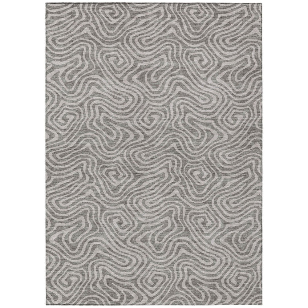 HomeRoots 9' X 12' Taupe and Gray Abstract Washable Area Rug - Durable, Modern Style for Indoor & Outdoor Spaces 599770