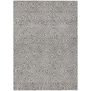 HomeRoots 9' X 12' Taupe and Gray Abstract Washable Area Rug - Durable, Modern Style for Indoor & Outdoor Spaces 599770