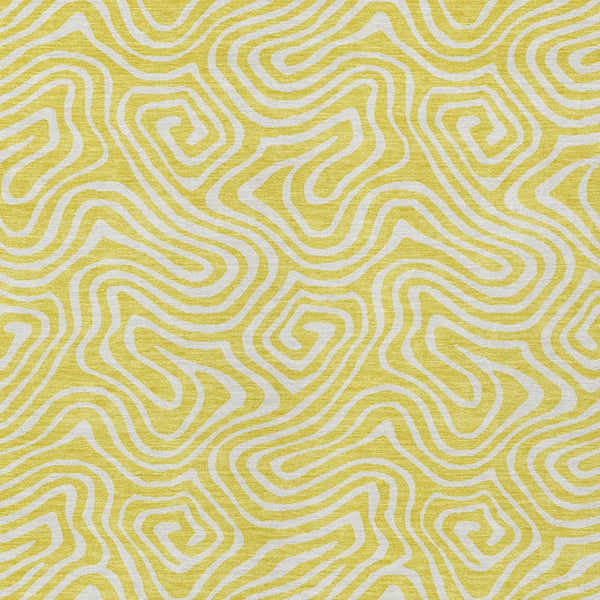 Homeroots 3' Artichoke Green And Ivory Abstract Washable Area Rug For Indoor And Outdoor Spaces, Durable Design 8' X 10' Polyester 599775