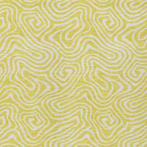 Homeroots 3' Artichoke Green And Ivory Abstract Washable Area Rug For Indoor And Outdoor Spaces, Durable Design 9' X 12' Polyester 599776