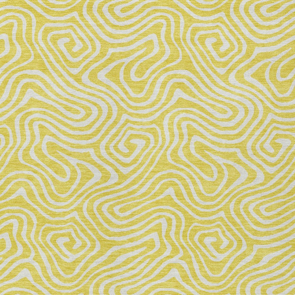 Homeroots 3' Artichoke Green And Ivory Abstract Washable Area Rug For Indoor And Outdoor Spaces, Durable Design 9' X 12' Polyester 599776