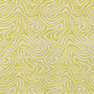 Homeroots 3' Artichoke Green And Ivory Abstract Washable Area Rug For Indoor And Outdoor Spaces, Durable Design 10' X 14' Polyester 599777