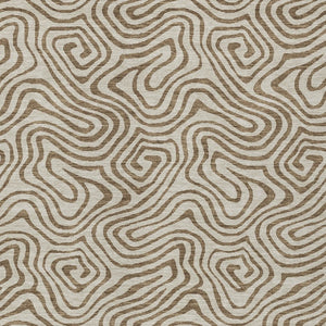 Homeroots 3' Beige And Brown Abstract Washable Area Rug For Indoor And Outdoor Spaces - Durable & Stylish 5' X 8' Polyester 599779