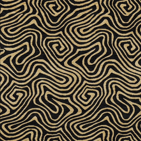 Homeroots 3' Beige And Brown Abstract Washable Area Rug For Indoor And Outdoor Spaces - Durable & Stylish 9' X 12' Polyester 599788