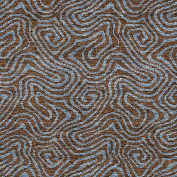 Homeroots 3' Beige And Brown Abstract Washable Area Rug For Indoor And Outdoor Spaces - Durable & Stylish 3' X 5' Polyester 599790