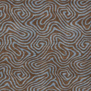 Homeroots 3' Beige And Brown Abstract Washable Area Rug For Indoor And Outdoor Spaces - Durable & Stylish 5' X 8' Polyester 599791
