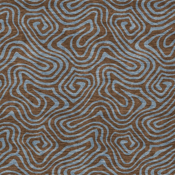 Homeroots 3' Beige And Brown Abstract Washable Area Rug For Indoor And Outdoor Spaces - Durable & Stylish 5' X 8' Polyester 599791