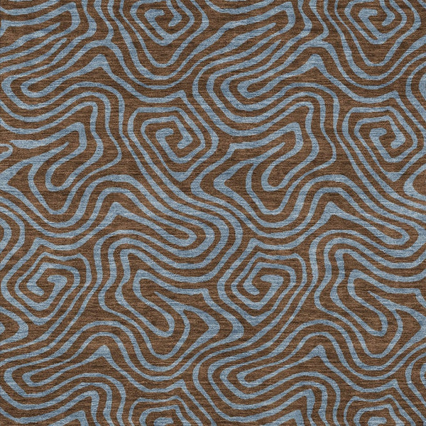 Homeroots 3' Beige And Brown Abstract Washable Area Rug For Indoor And Outdoor Spaces - Durable & Stylish 9' X 12' Polyester 599794