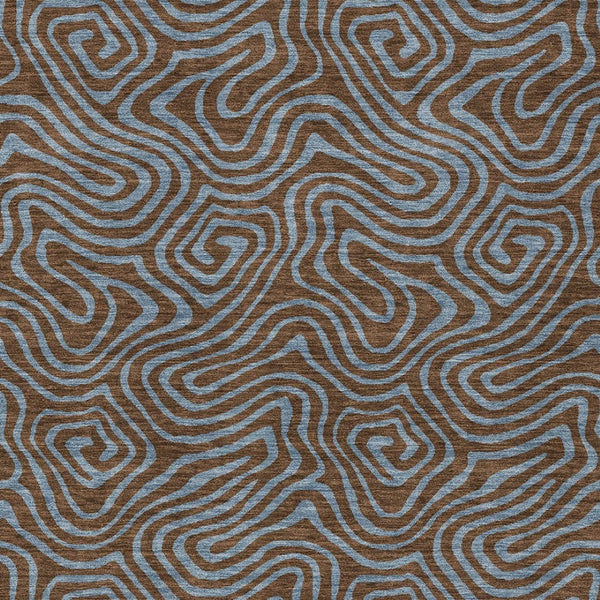 Homeroots 3' Beige And Brown Abstract Washable Area Rug For Indoor And Outdoor Spaces - Durable & Stylish 10' X 14' Polyester 599795