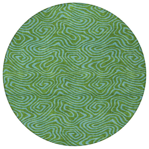 Homeroots 3' Beige And Brown Abstract Washable Area Rug For Indoor And Outdoor Spaces - Durable & Stylish 8' Round Polyester 599798