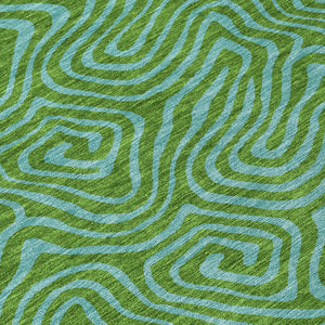 Homeroots 3' Beige And Brown Abstract Washable Area Rug For Indoor And Outdoor Spaces - Durable & Stylish 8' Round Polyester 599798