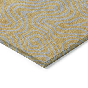 Homeroots 3' Beige And Brown Abstract Washable Area Rug For Indoor And Outdoor Spaces - Durable & Stylish 3' X 5' Polyester 599802