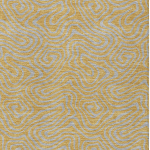 Homeroots 3' Beige And Brown Abstract Washable Area Rug For Indoor And Outdoor Spaces - Durable & Stylish 3' X 5' Polyester 599802