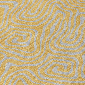 Homeroots 3' Beige And Brown Abstract Washable Area Rug For Indoor And Outdoor Spaces - Durable & Stylish 8' Round Polyester 599804